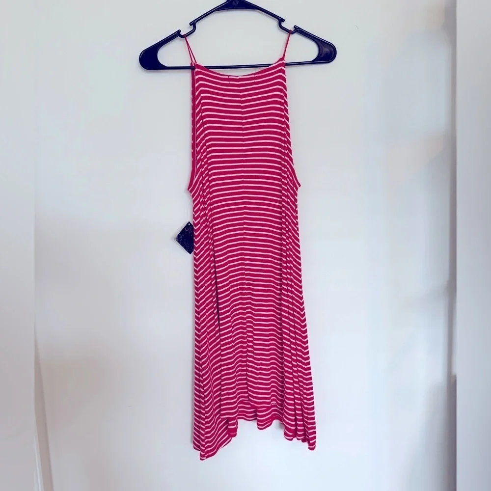 Red and White Striped Dress Women’s Size Large - Picture 7 of 8